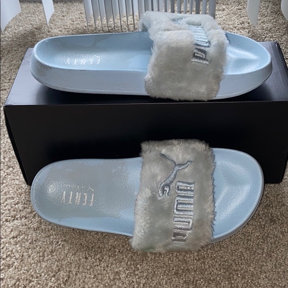 fenty slides grey